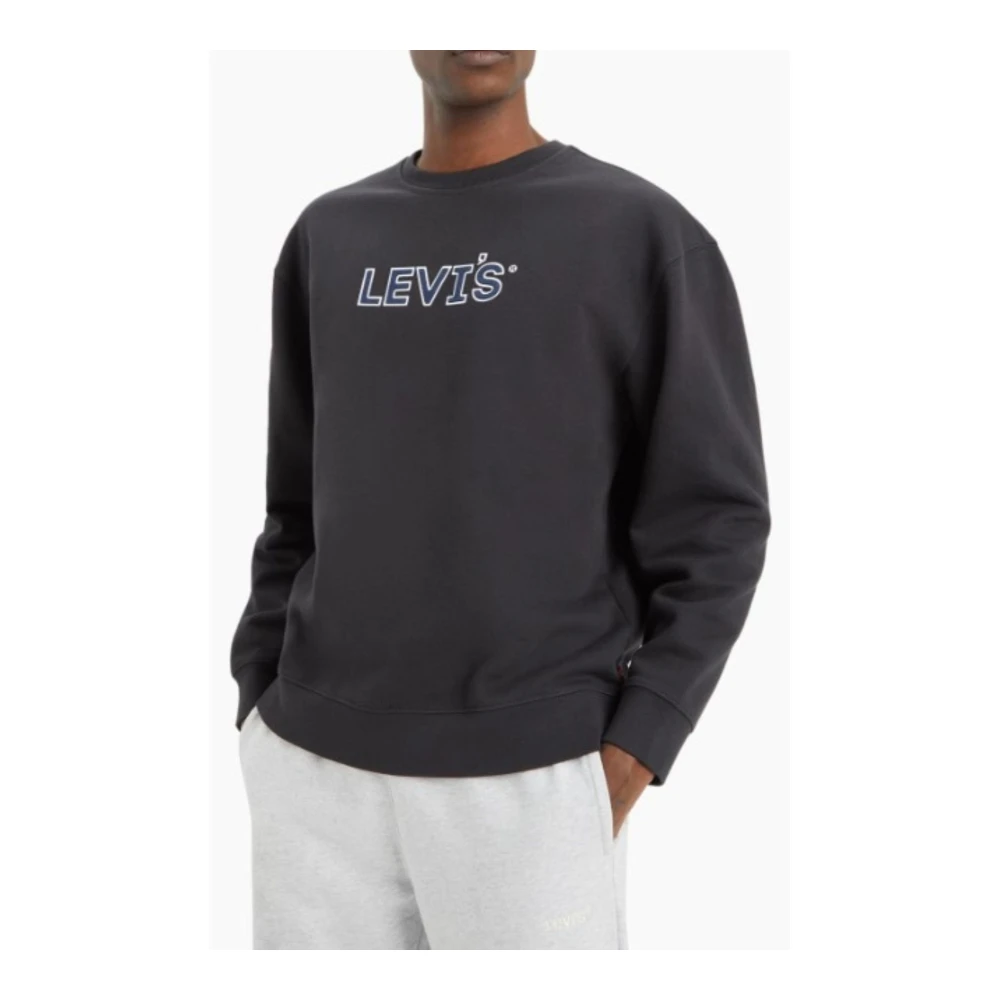 Levi's Mannen Grafische Sweater met Ronde Hals Black Heren