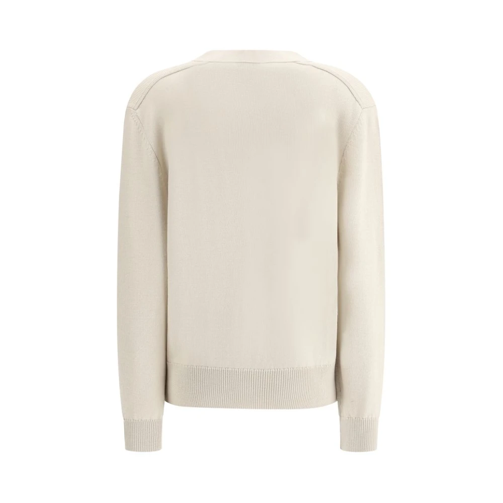 Burberry Iconische Wollen Vest met V-Hals Beige Dames