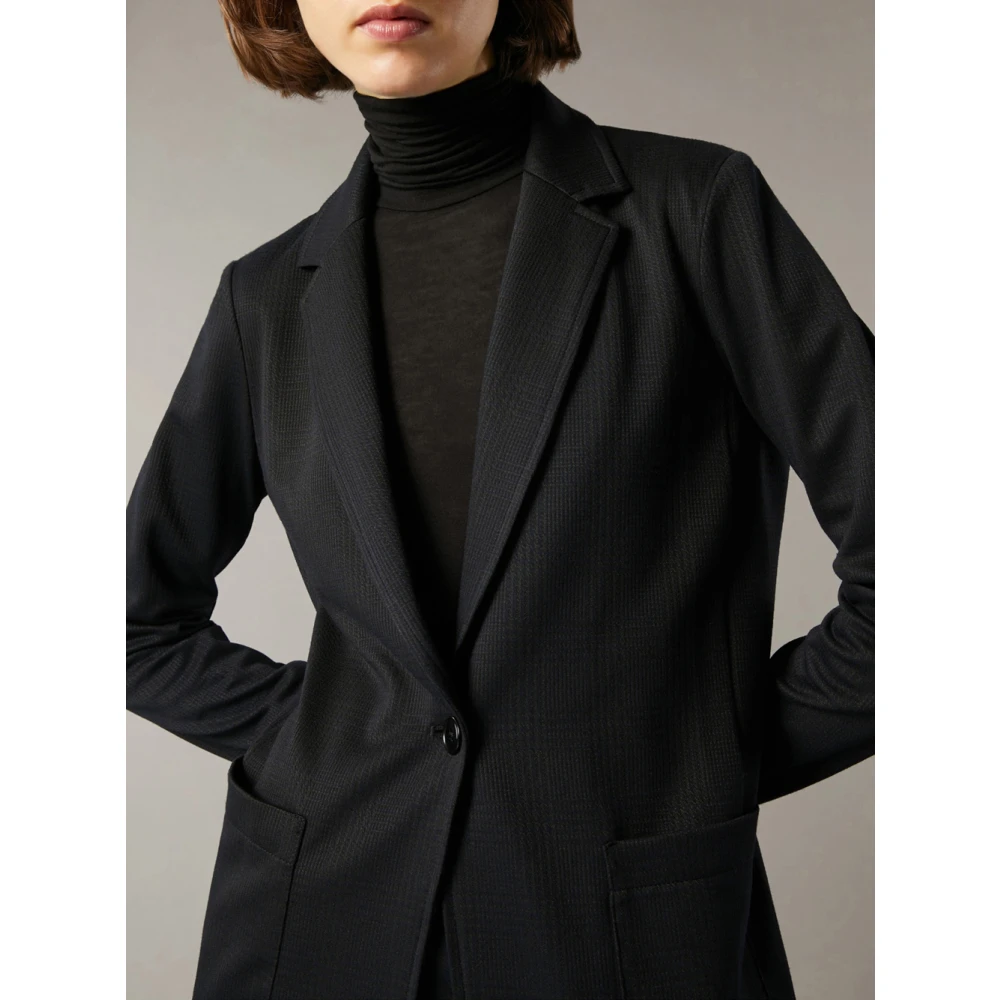 Pennyblack Blauwe Jacquard Blazer Riva Model Blue Dames