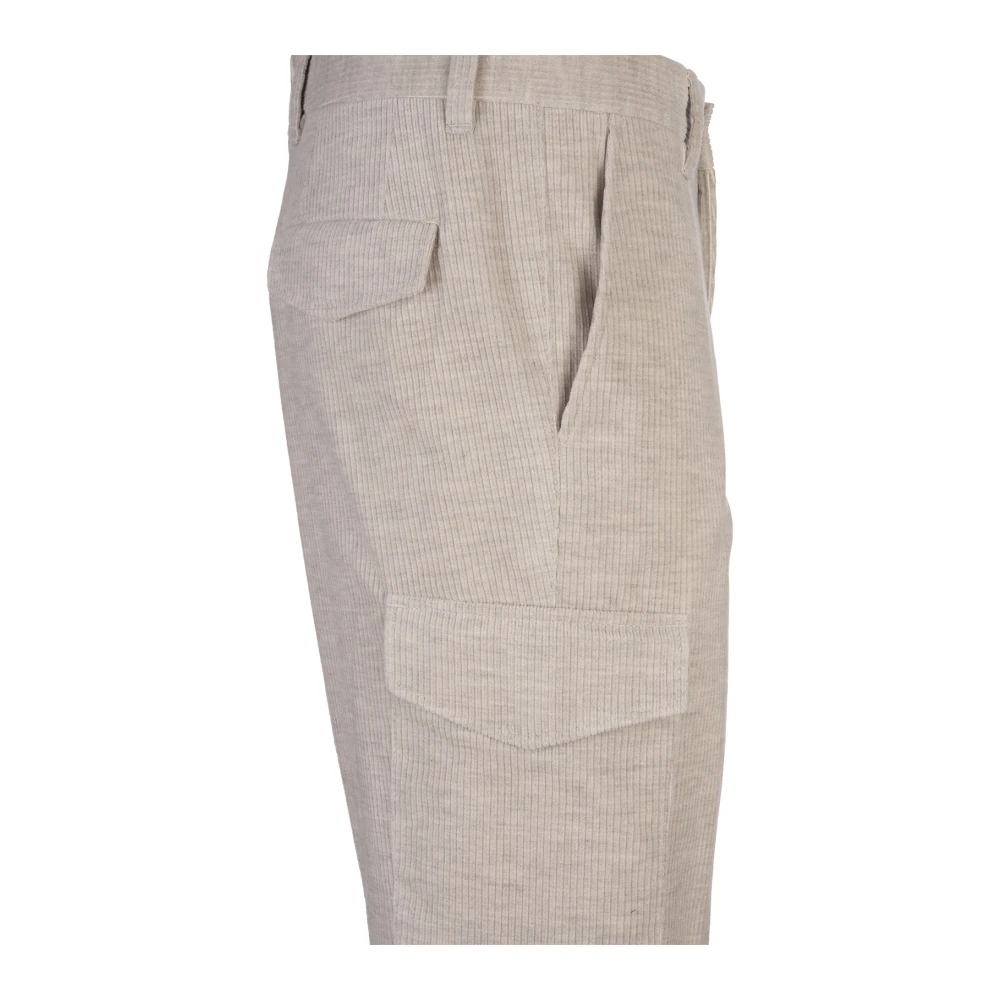 Hugo Boss Bruine Cargo Corduroy Broek Brown Heren