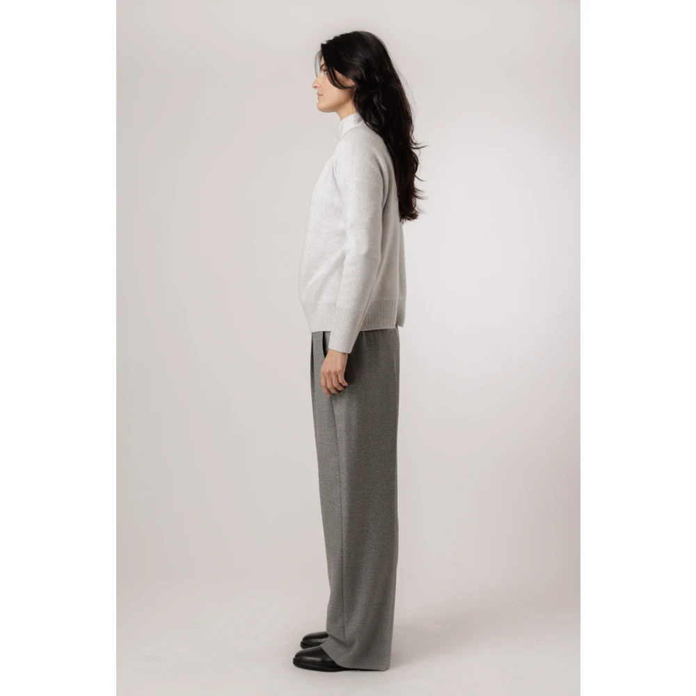 Vince Gebreide Trechterhals Pullover Gray Dames