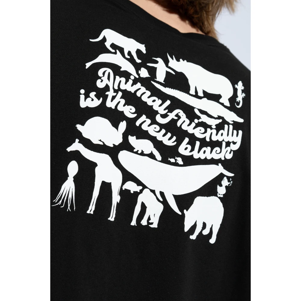 Save The Duck Bedrukt T-shirt Black Heren