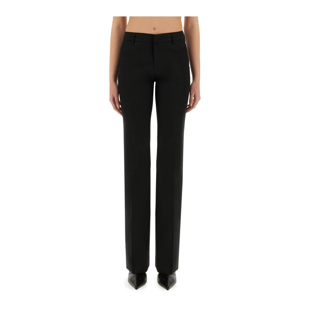 Pt Torino Women's Black Straight Leg Tailored Trousers