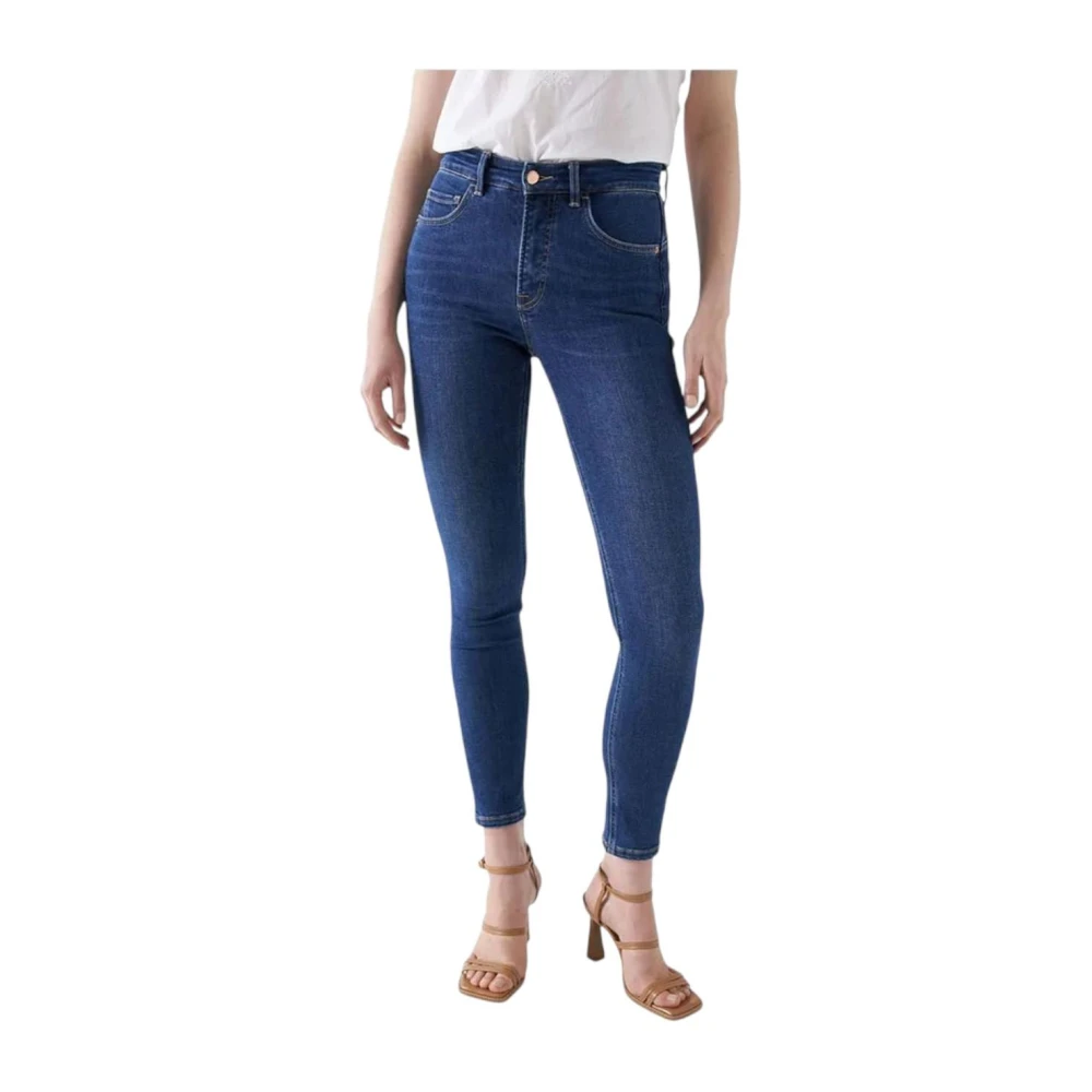Salsa Women's Blue Skinny Fit Jeans, W27 L30, Modern High-Waist Slim Fit Trousers