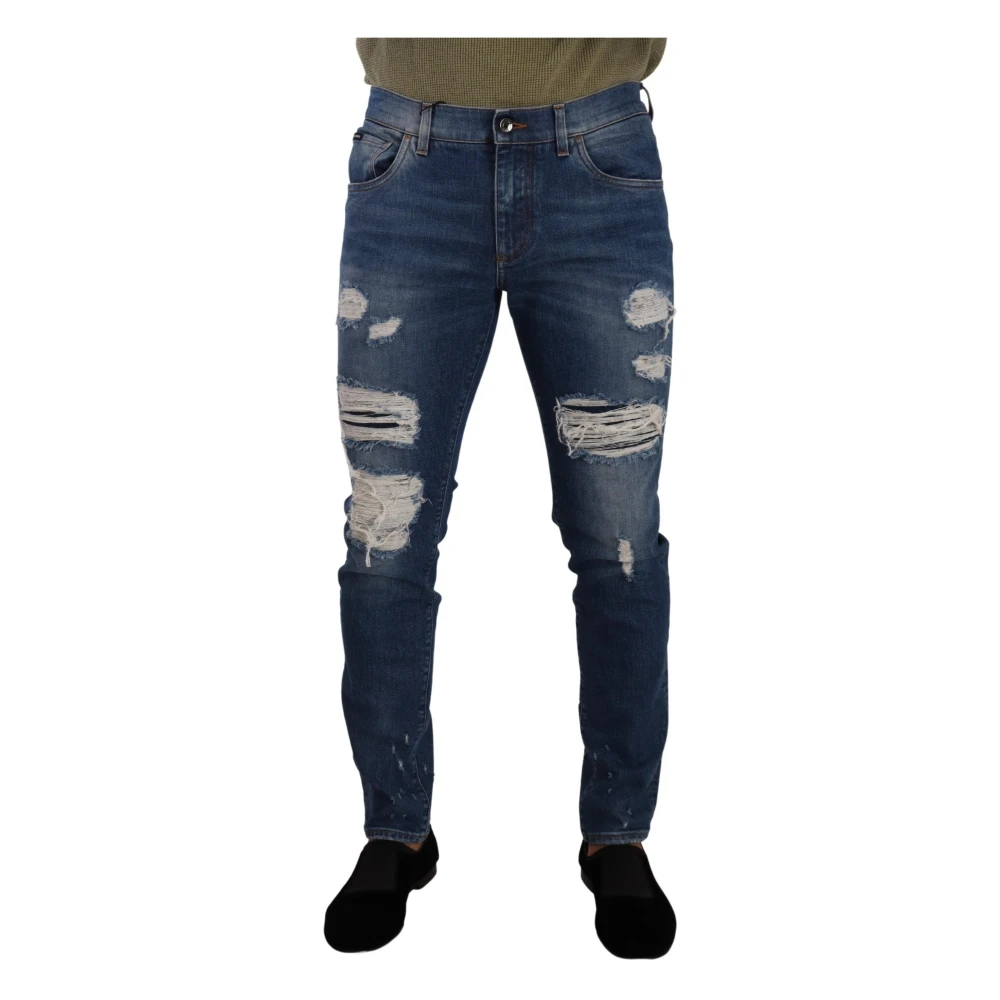 Dolce & Gabbana Men's Blue Slim Fit Denim Jeans
