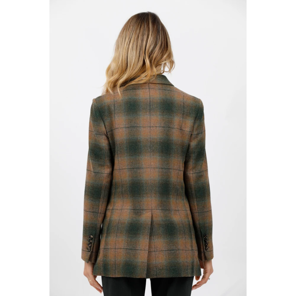 Circolo 1901 Geruite double-breasted jas Multicolor Dames