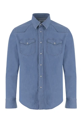 Bomullsdenimskjorta