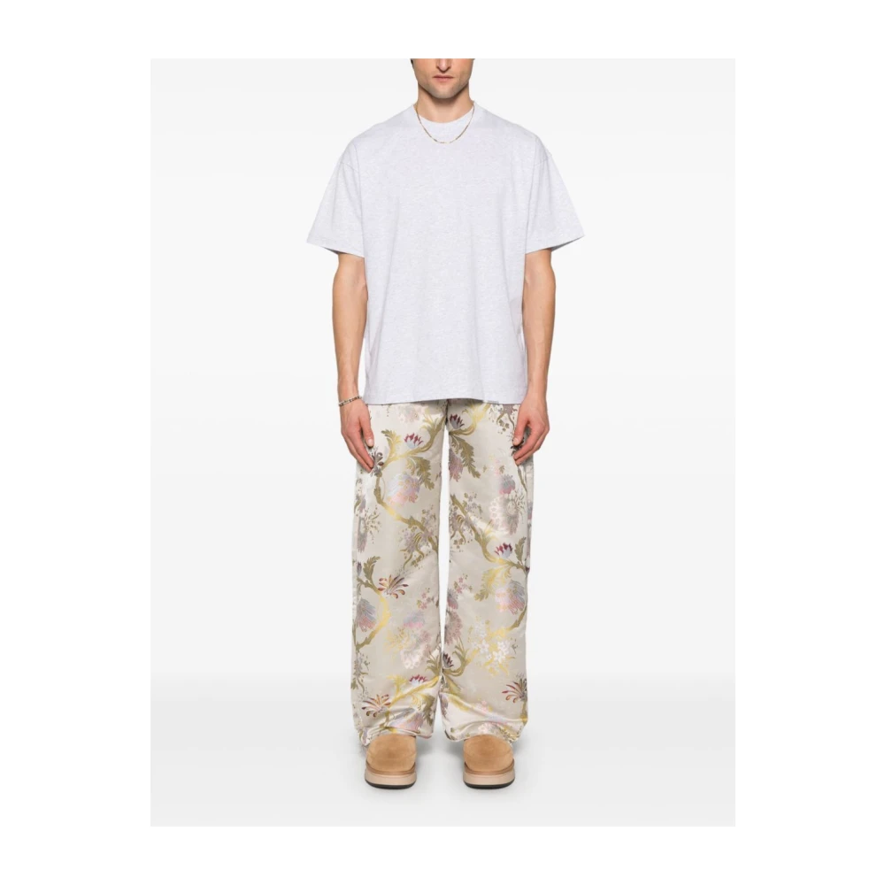 Represent Oversized Jersey Katoenen T-shirt met R-borduursel White Heren