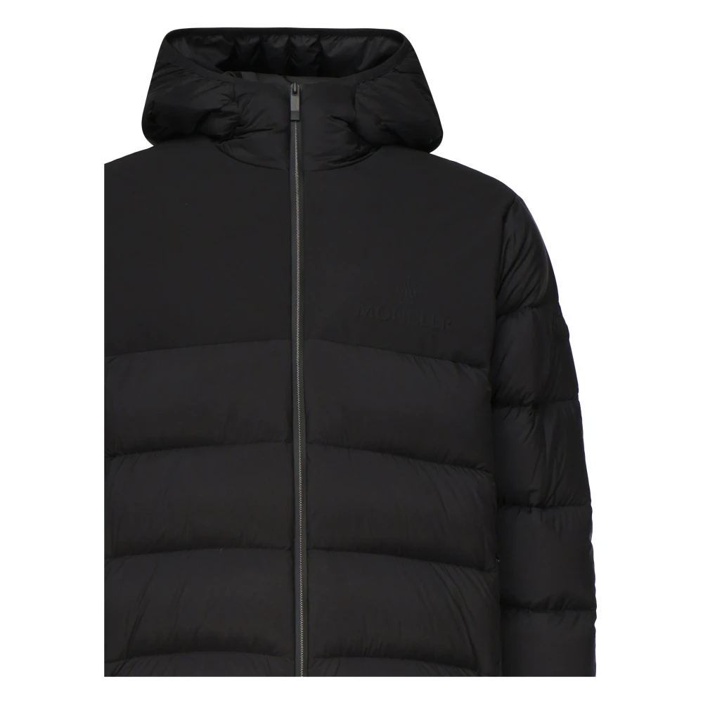 Moncler Zwarte Veumont Jas voor Mannen Black Heren