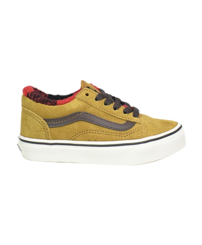 baskets-old-skool-marron-dore
