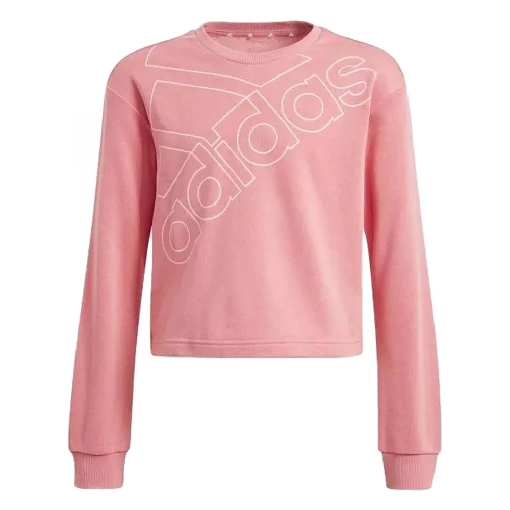 Adidas Logo SWT huvtröja för Barn Pink, Flicka