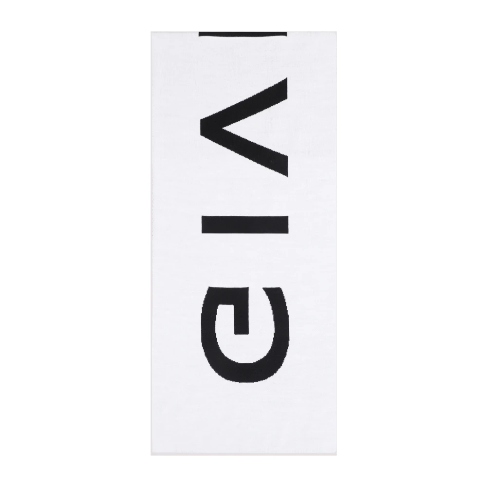 Givenchy Zwart Wit Jaquard Sjaal Multicolor Unisex