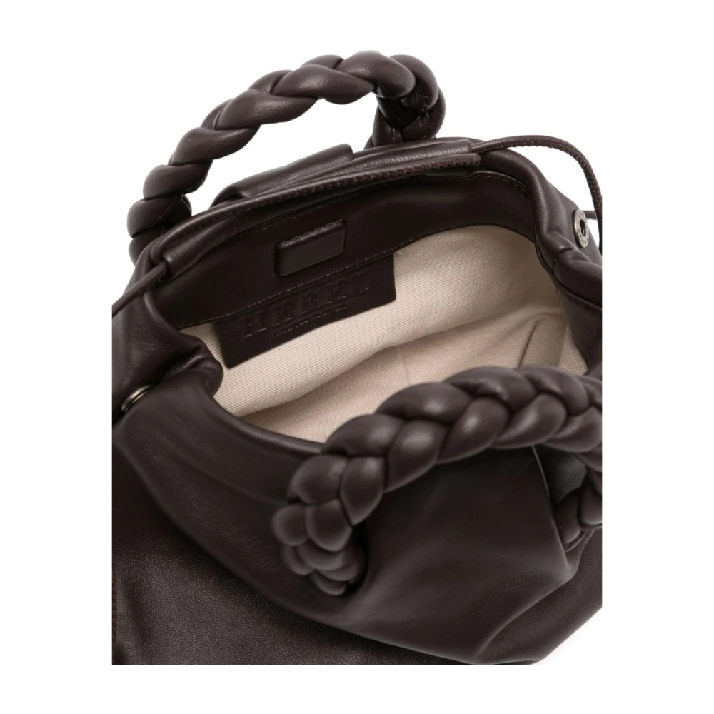 Hereu Bruine Kalfsleren Schoudertas Brown Dames