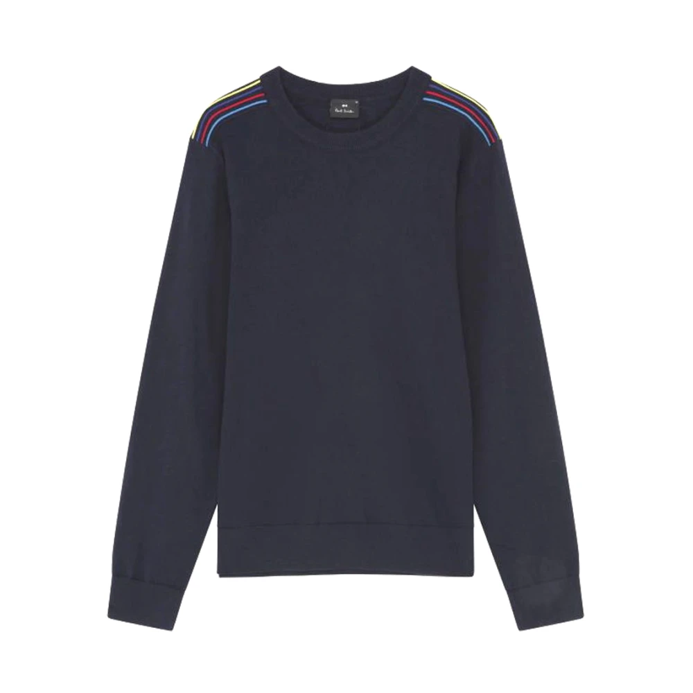 PS By Paul Smith Wollen Gebreide Ronde Hals Trui Gray Heren