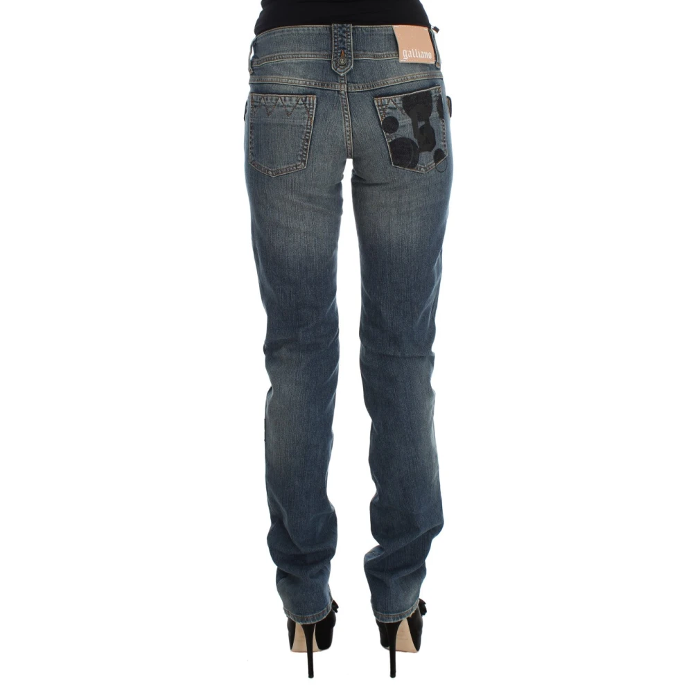 John Galliano Blauwe Was Slim Fit Bootcut Jeans Blue Dames