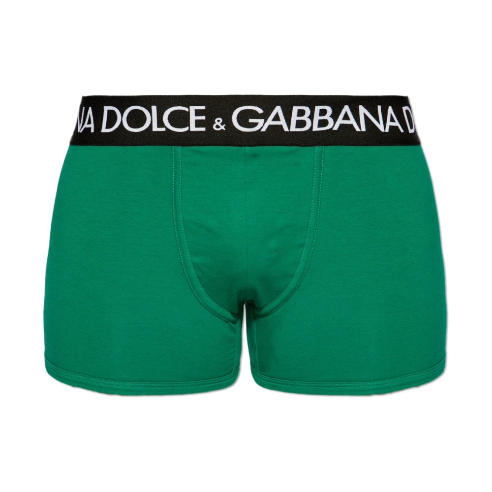 Dolce & Gabbana Boxershorts met logo Green Heren