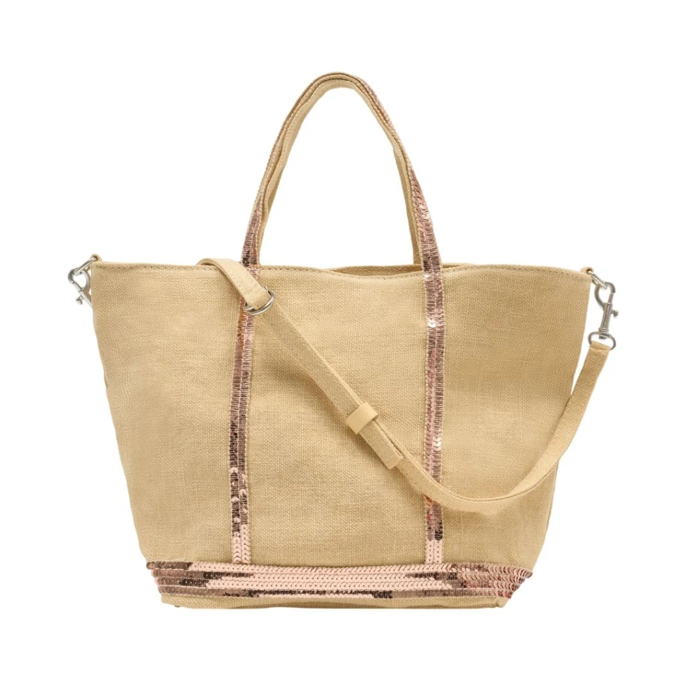 Vanessa Bruno Women's Beige Shopping Bags, One Size, Linen S Zipped Cabas Tote
