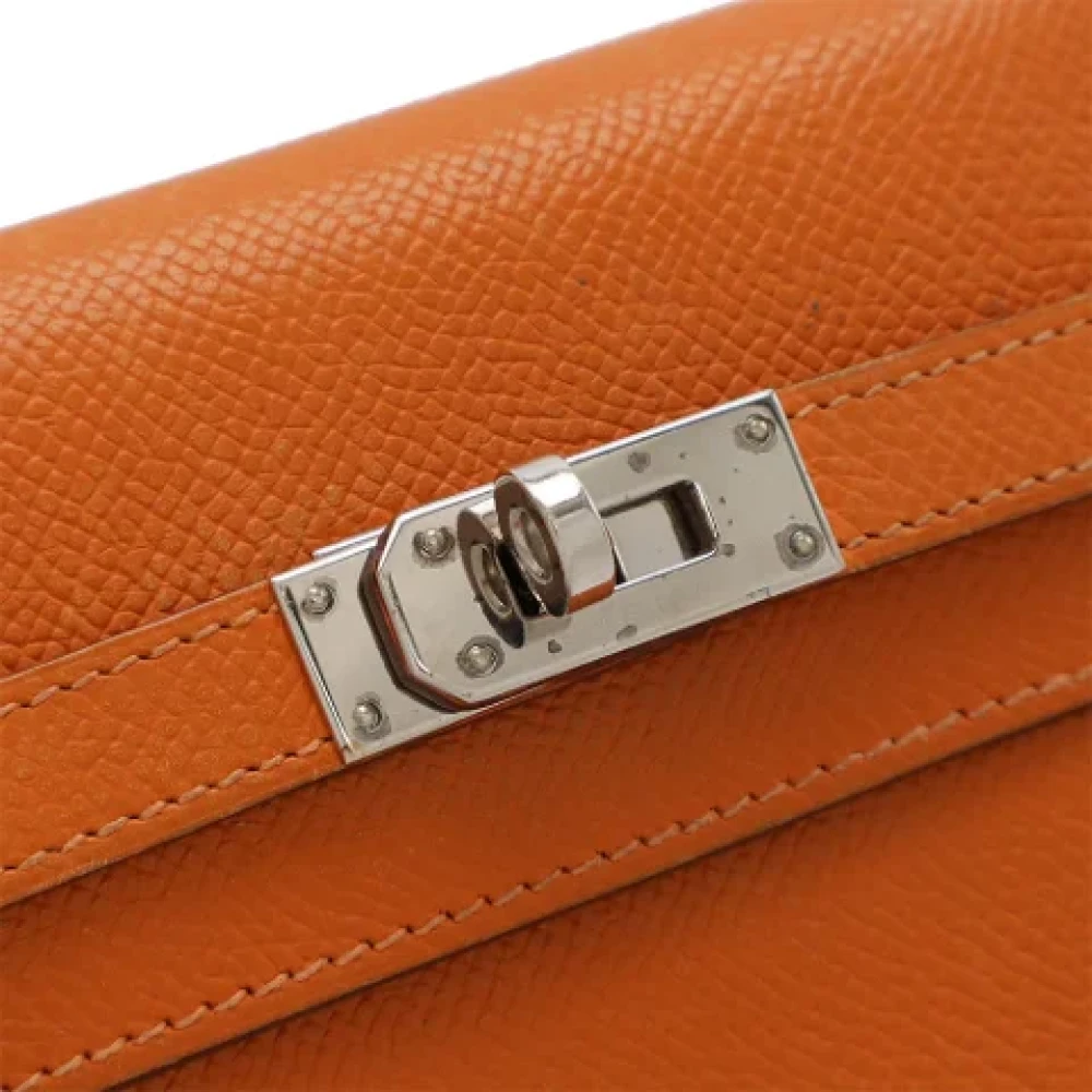 Hermès Vintage Pre-owned Leather wallets Orange Dames