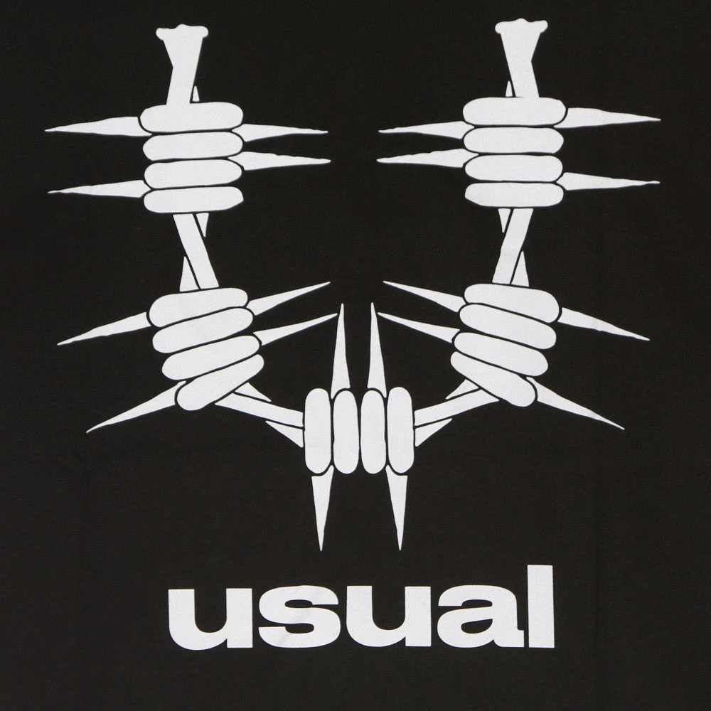 Usual Zwarte Mannen Crew Neck T-shirt Black Heren