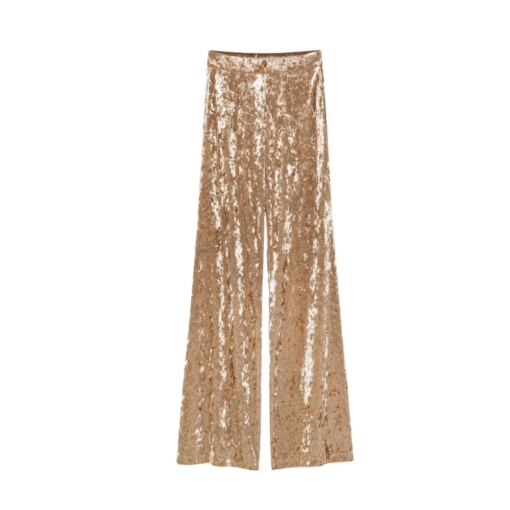 Forte Forte Women's Brown Velvet Flare Trousers