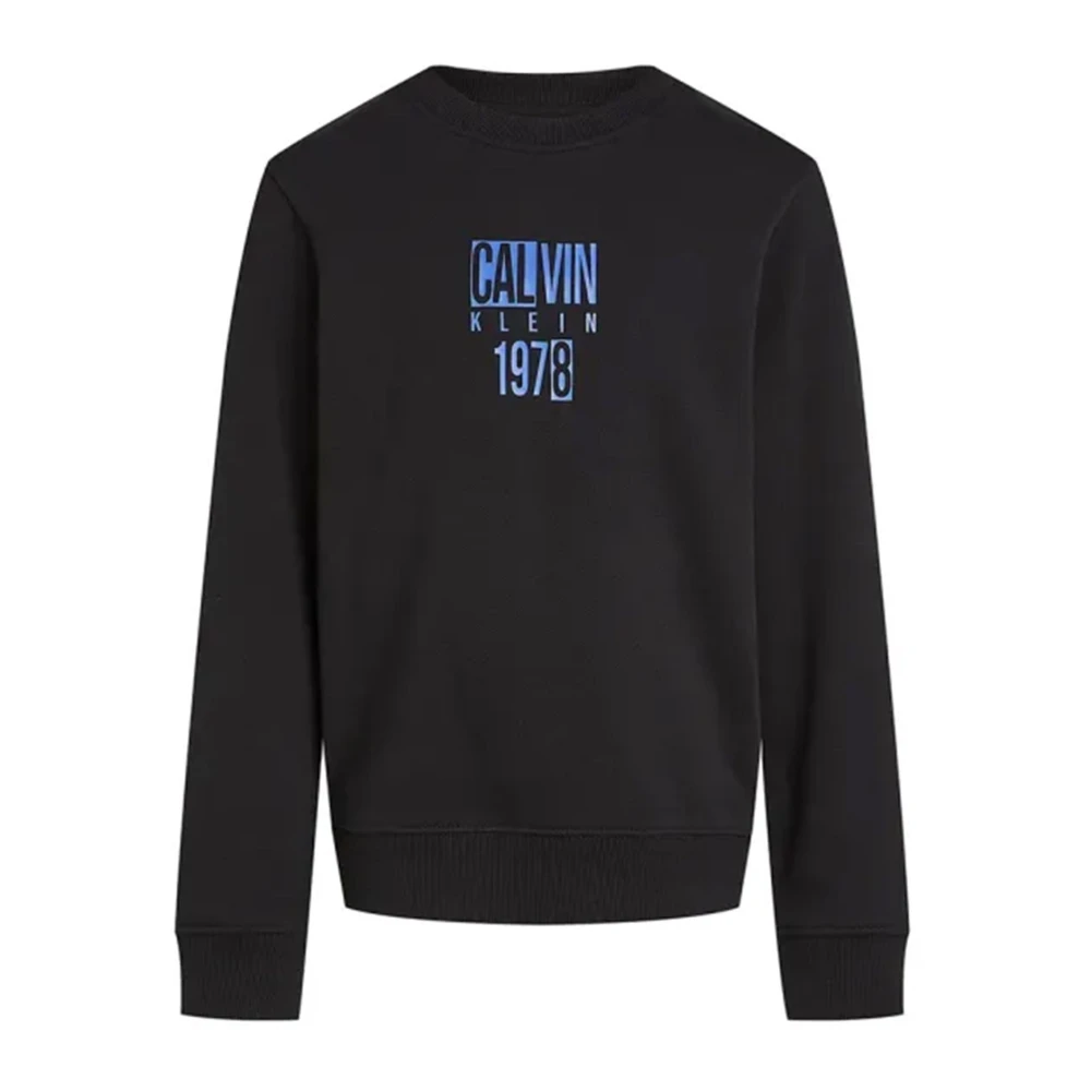 Calvin Klein Jeans Level Graphic Barn Sweatshirt Black, Pojke