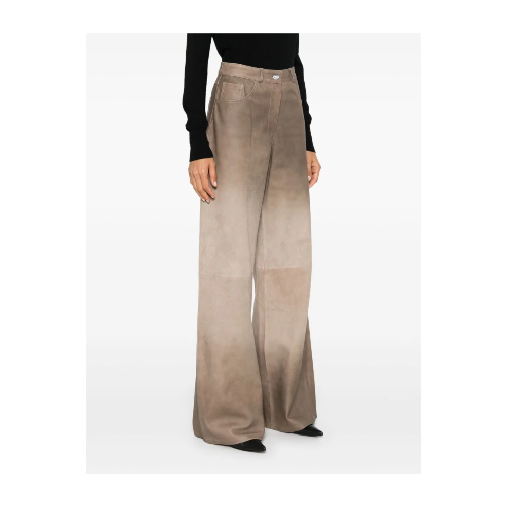 Arma Gradient Grey Wijde Broek Beige Dames