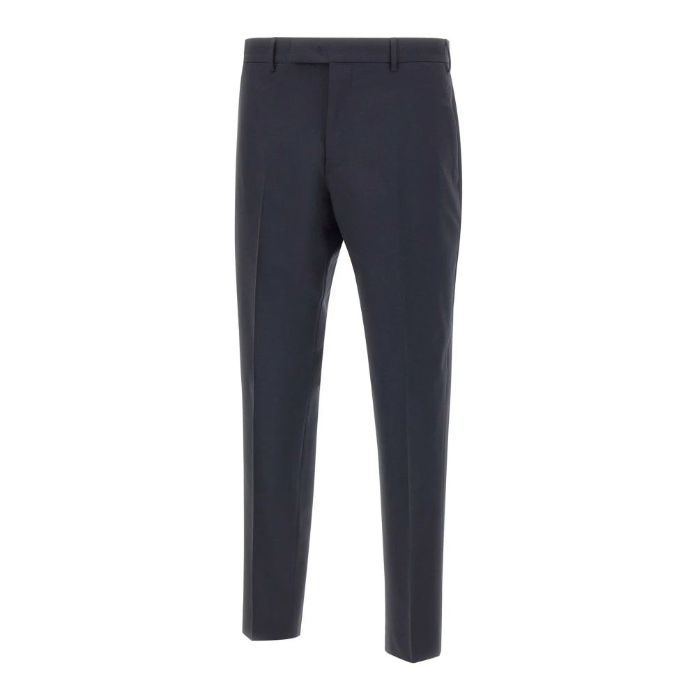 Pt Torino Men's Black Straight Trousers, S, Straight Trousers
