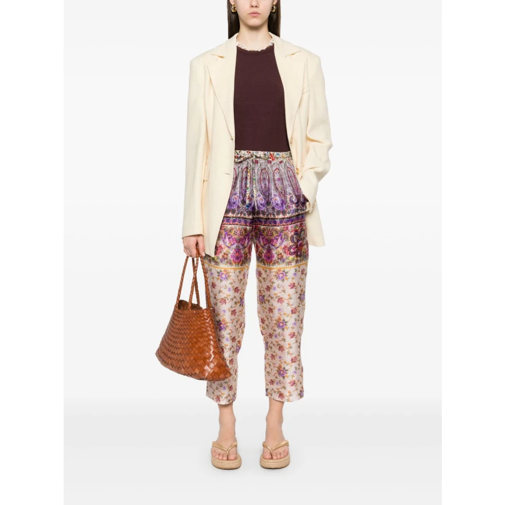 Pierre-Louis Mascia Bloemenprint Lila Broek Multicolor Dames