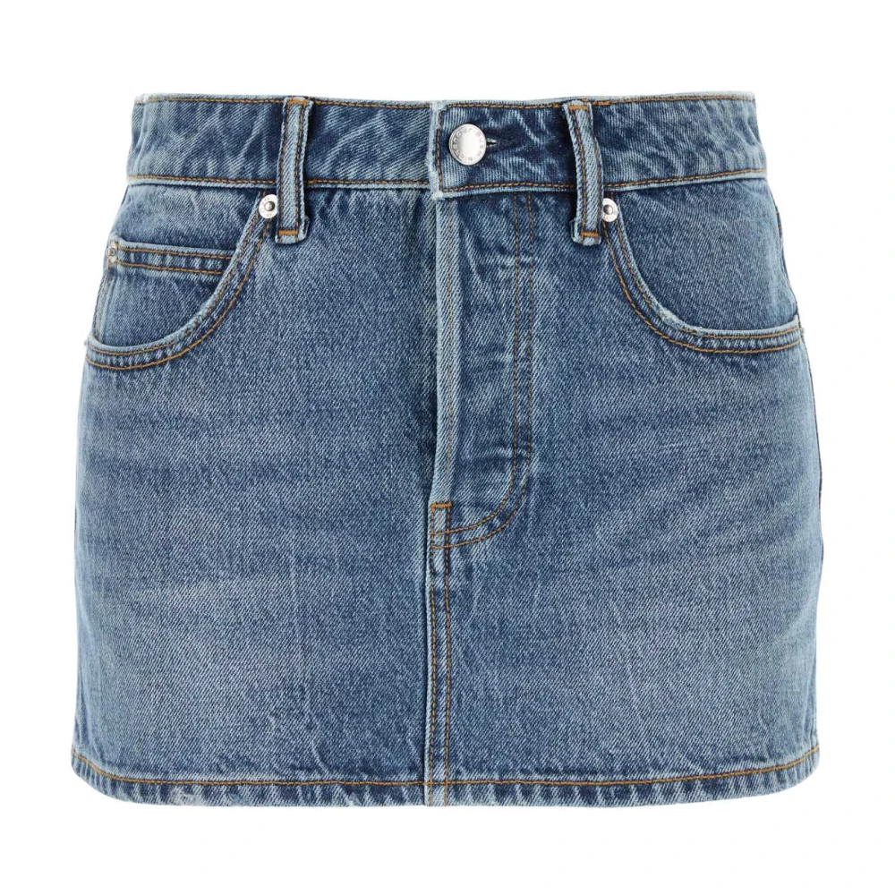 Alexander Wang Women's Blue Denim Skirts, W26, Denim Mini Skirt