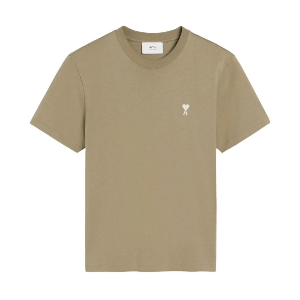 Ami Paris Vit Grafisk T-shirt Beige, Herr