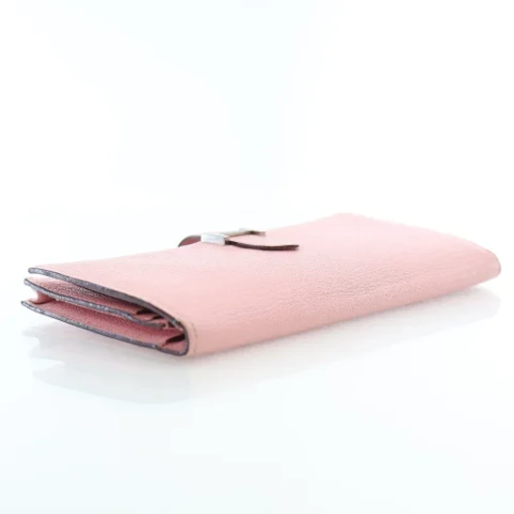 Hermès Vintage Pre-owned Leather wallets Pink Dames