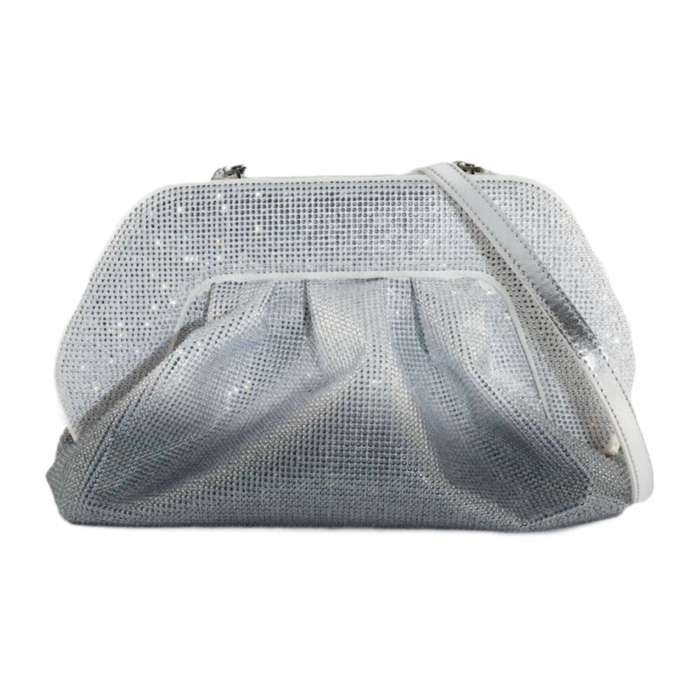 THEMOIRè Rhinestone Clutch Tas in Zilver Gray Dames