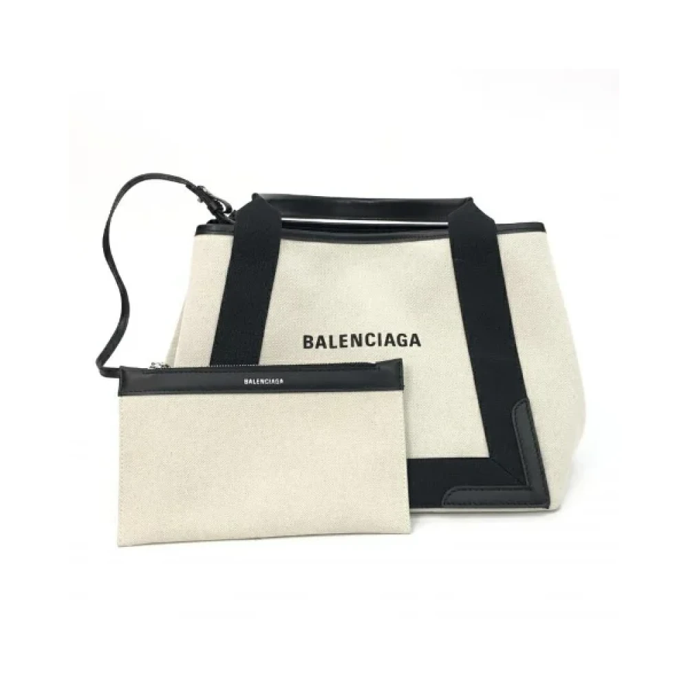 Balenciaga Vintage Pre-owned Cotton balenciaga-bags Beige Dames