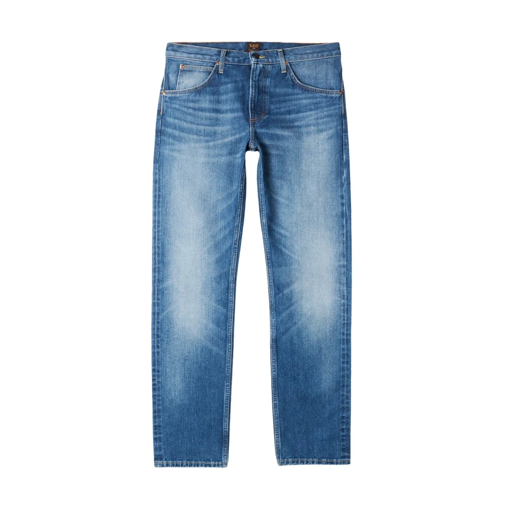 Lee Selvedge Jeans Comfort Fit Rits Sluiting Blue Heren