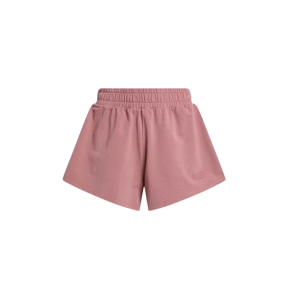 Moschino Pink Garment-Dyed Cotton Fleece Shorts - Female - Short Shorts - Xs - Shorts