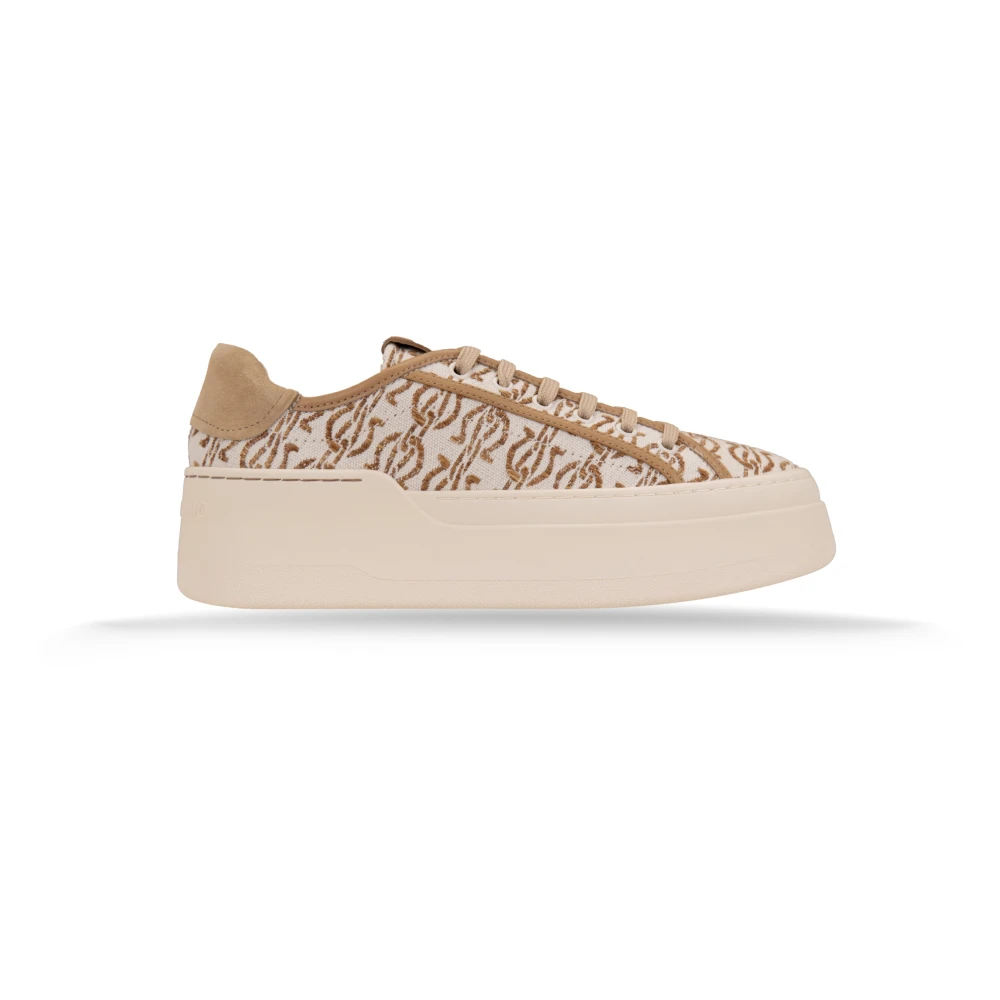 Ferragamo Women's Beige Sneakers, 5 Uk, Trainers