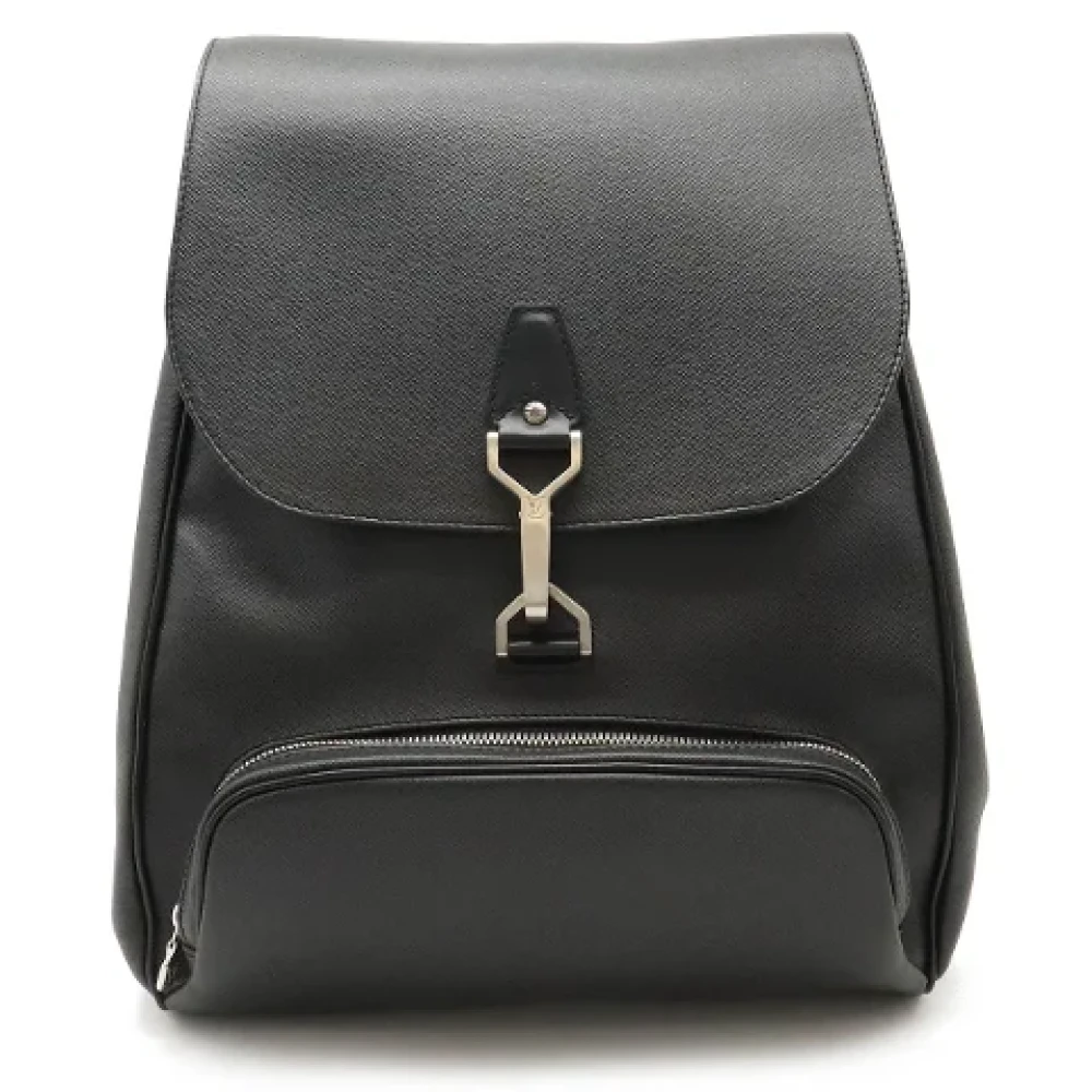 Louis Vuitton Vintage Pre-owned Leather backpacks Black Dames