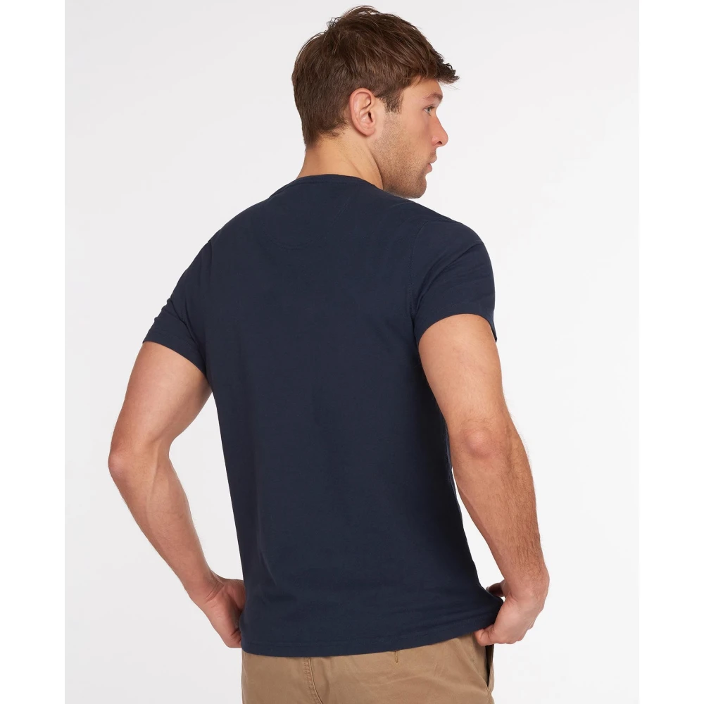 Barbour Logo T-Shirt in New Navy Blue Heren