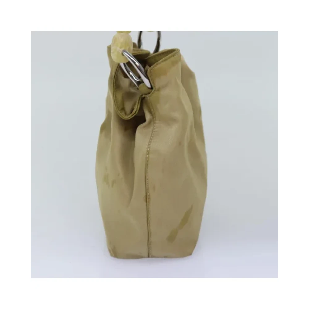 Dior Vintage Pre-owned Nylon handbags Beige Dames