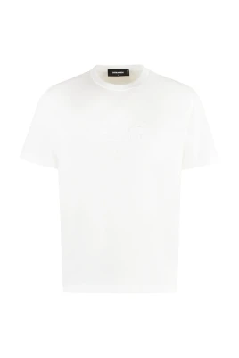 Vit T-shirt med rund hals
