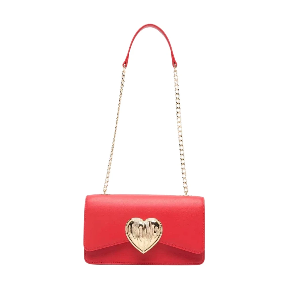 Love Moschino Vrouw Rood Tassen Dames, One Size, Flap Schoudertas