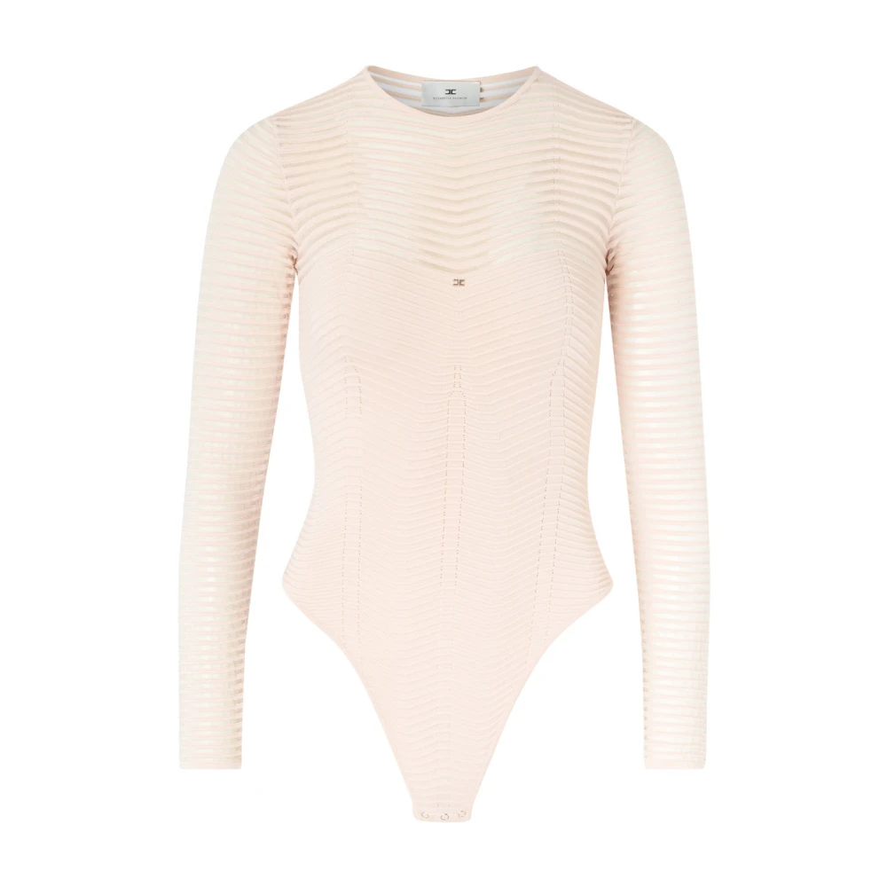 Elisabetta Franchi Rosa Cipria Tricot Body Pink Dames