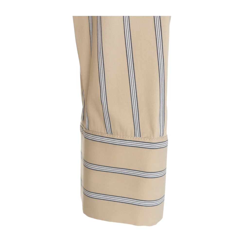Semicouture Beige Gestreepte Kant Blouse Beige Dames