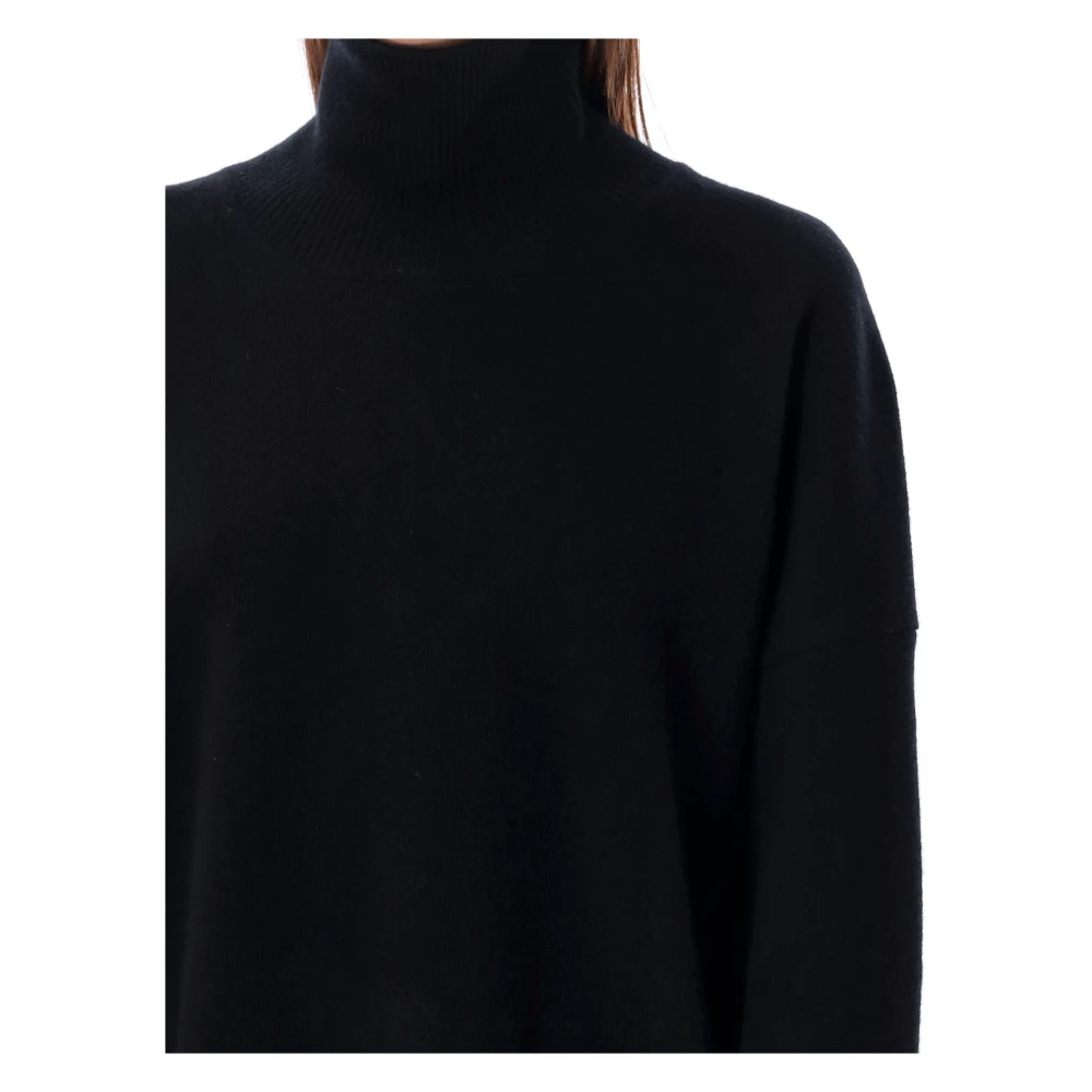 Róhe Zwarte coltrui breiwerk Aw24 Black Dames