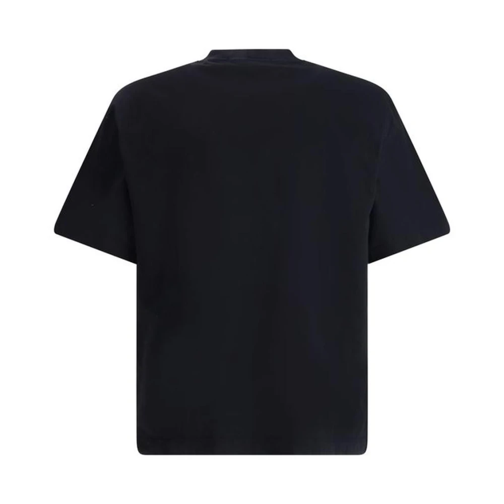 Stone Island Monogram Patch Katoenen T-shirt Black Heren