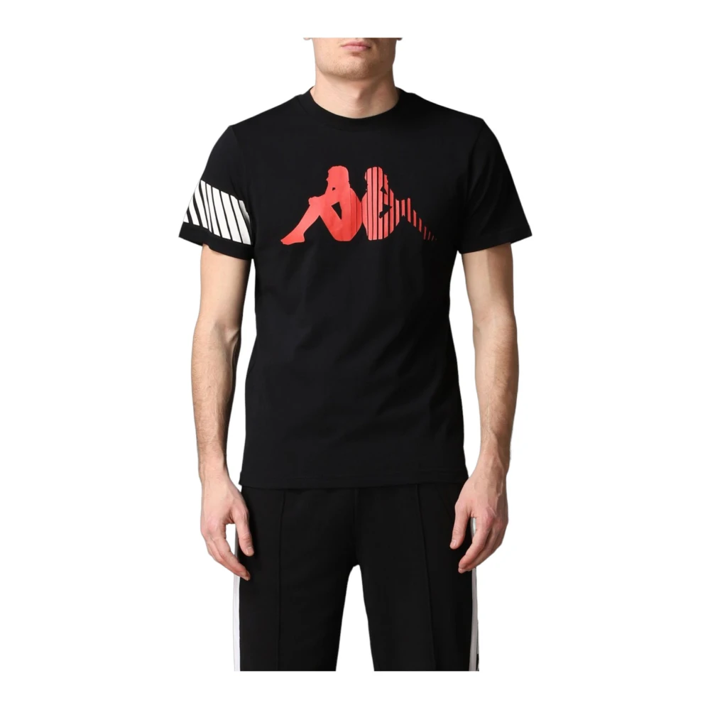 Kappa T-Shirts Black Heren