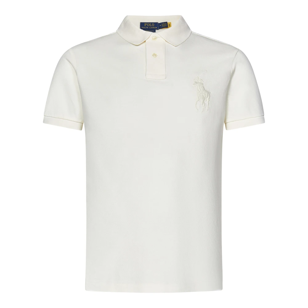 Polo Ralph Lauren Vit Polo T-shirt med Big Pony White, Herr