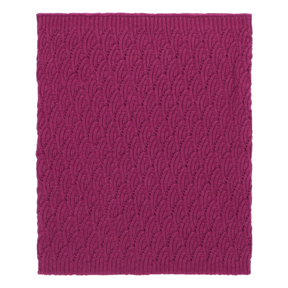 Malo Kasjmier Geribbelde Gebreide Kraag Trui Purple Dames