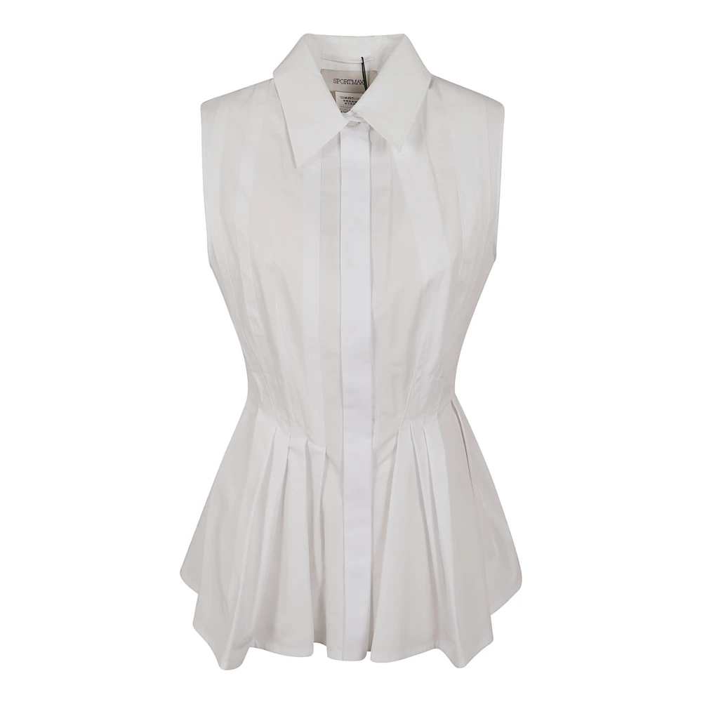 Max Mara Vrouw Wit Overhemden Dames, S, Katoen, Camicia Certosa