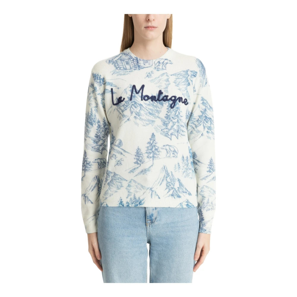 MC2 Saint Barth Abstract Multicolor Logo Geborduurde Sweater Multicolor Dames